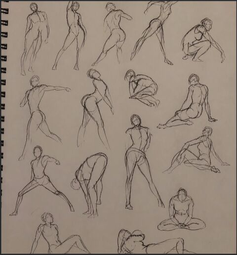 Sketchbook gesture drawing